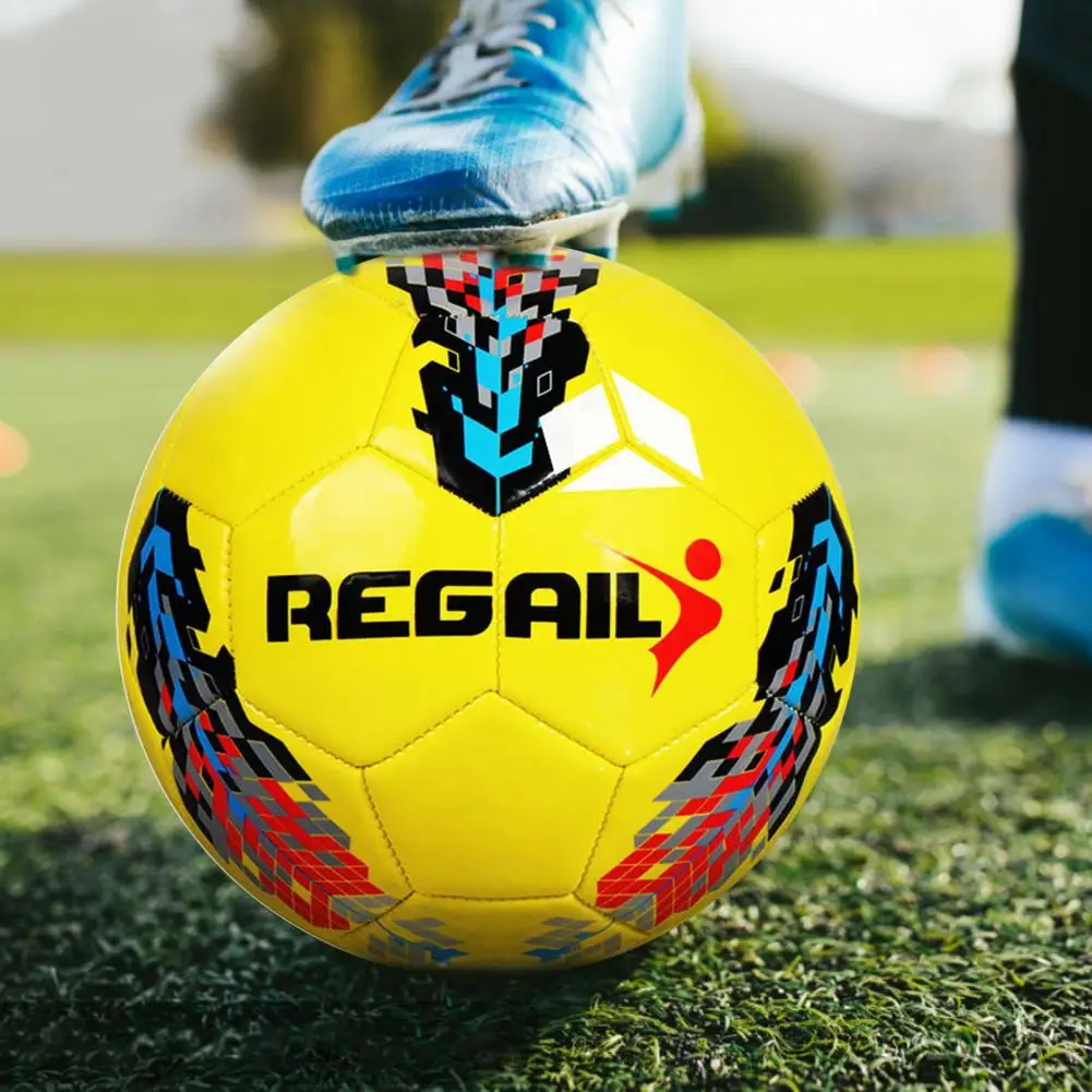 

REGAIL Soccer Ball Not Deformed Explosion-proof Wear-resistant Mechanical Design Training Leak-proof Training Size 5 Football