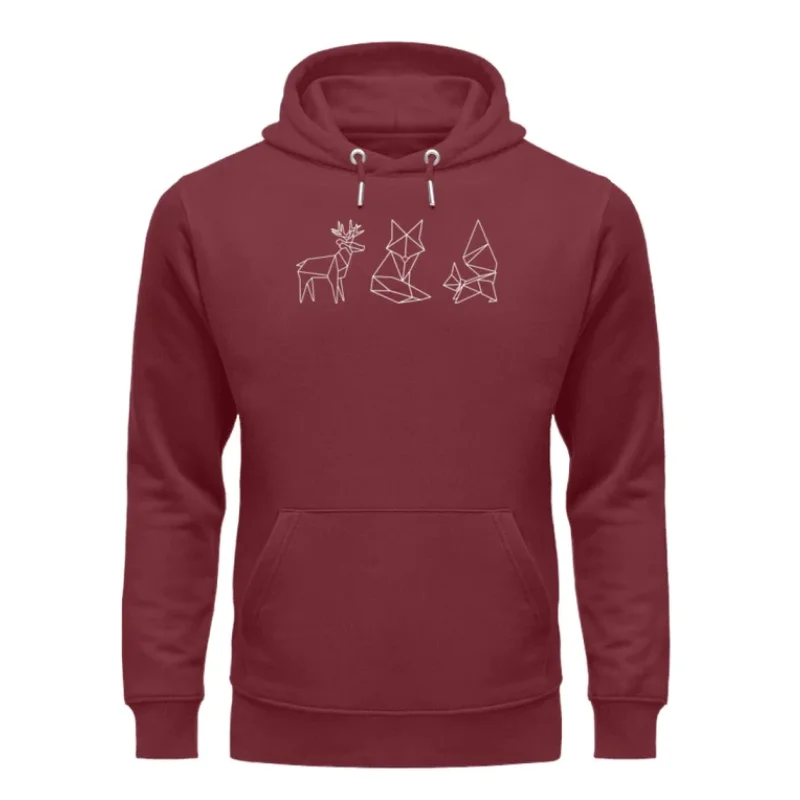 

Forest Animals Geometric Art Hoodie Simple Fashion Loose Unisex Sweatshirt Top