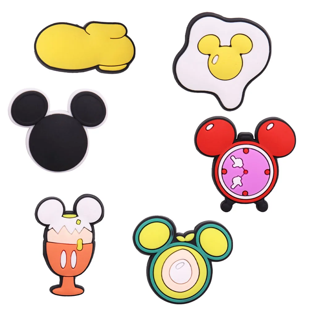 

Подвеска для обуви из ПВХ, мультяшный будильник с ушками животных, Тапочки, аксессуары для сада, украшение для обуви, пряжка, подарок для дет...