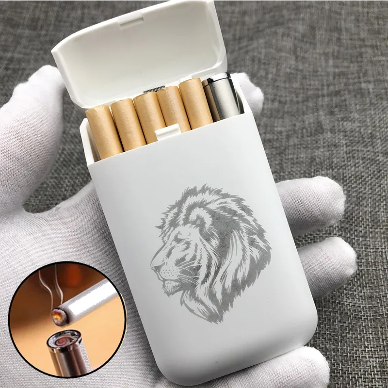 10-20pcs Cigarette Case With Lighter Gift For Smoking