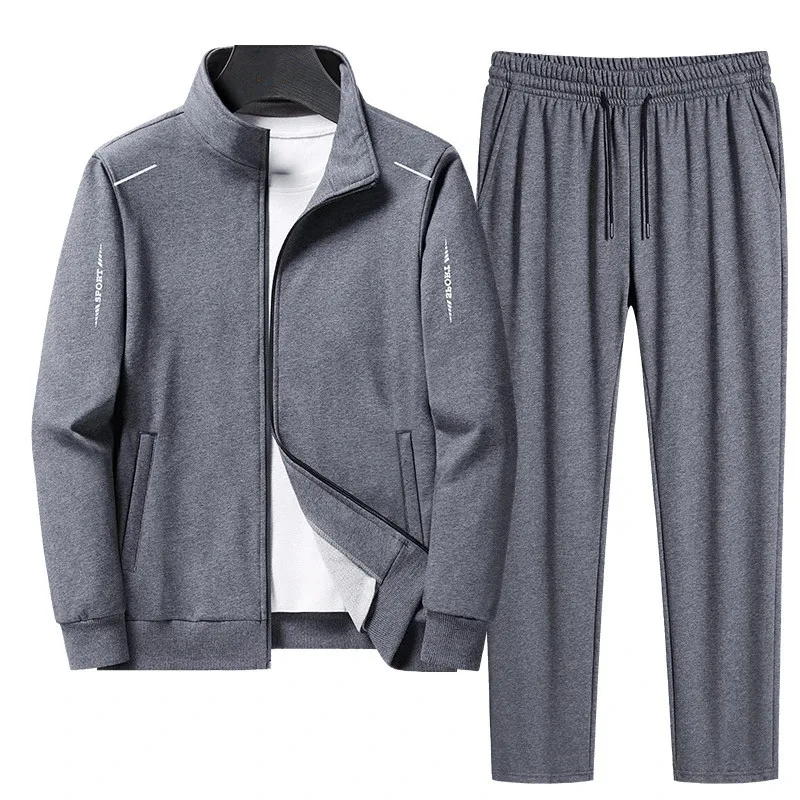 Men Set Large Size Fashion New Suit Sweatshirt Sweatpants Men's Set Male Tracksuit  Jacket 6XL 7XL 8XL Men Clothing