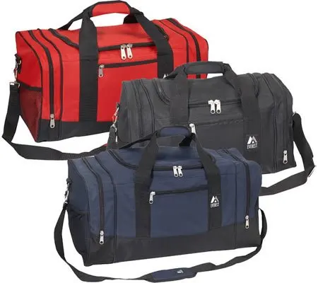 Unisex Sporty Gear Duffel Bag Black