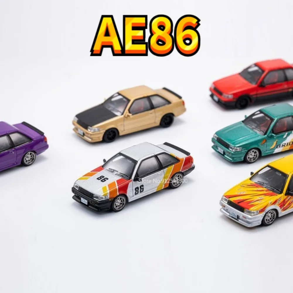 

DCT 1/64 AE86 Corolla Levin Toy Car Model Alloy Diecast Scale Simulate Static Model Collection Toys for Boys Birthday Souvenirs