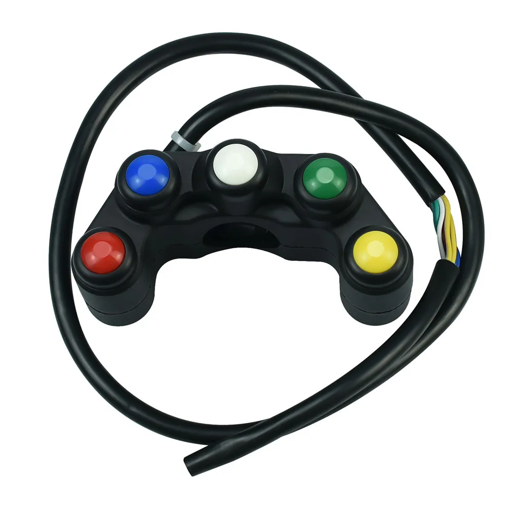 

Motorcycle Electric Vehicle Modified 5color/position Function Switch Turn Signal Horn Headlight 5 in 1 Switch Accessories