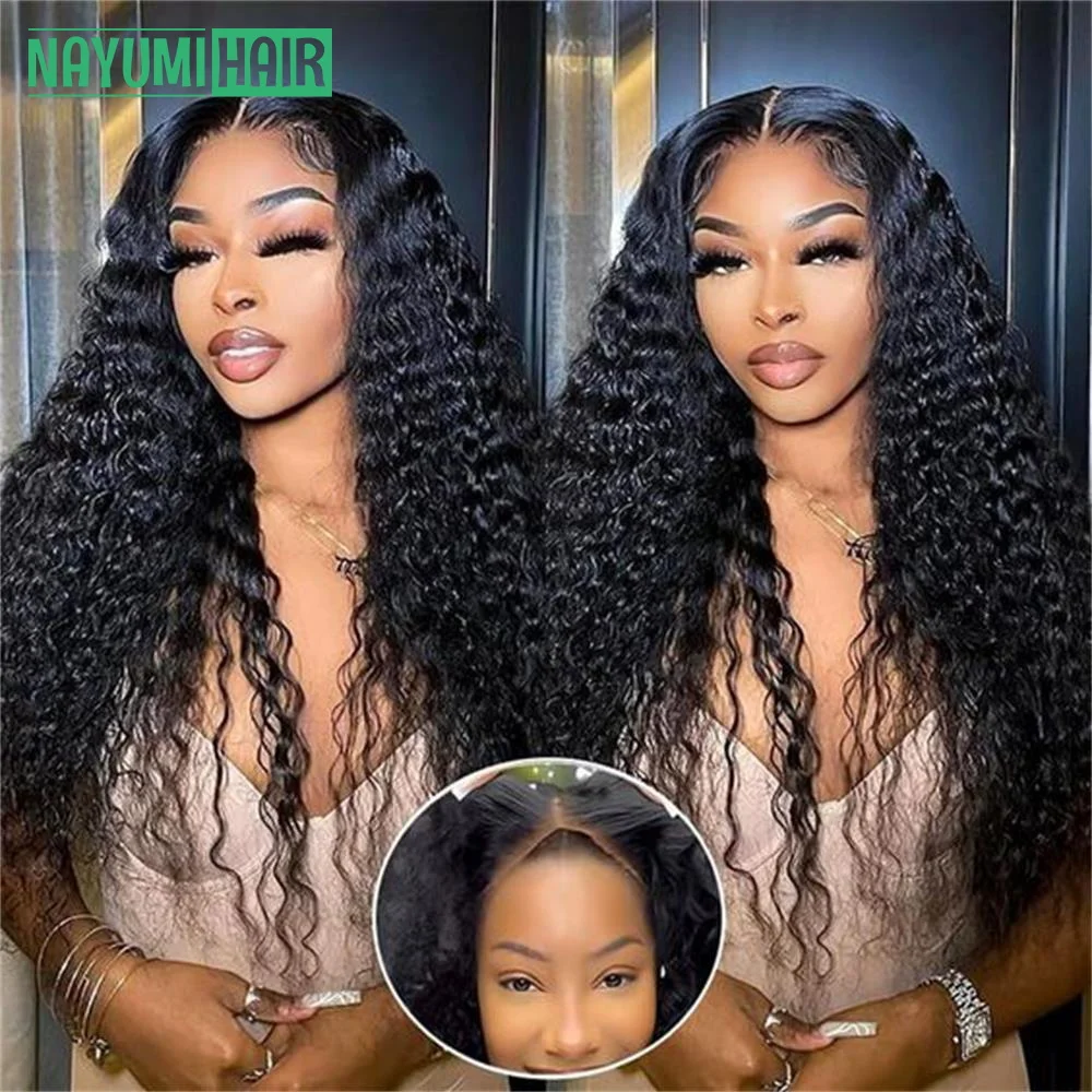 

Glueless Curly Wigs Ready to Wear Water Wave 13x4 HD Lace Frontal Human Hair Wigs For Women Pre Cut Ready To Go 5x5 Lace Closure
