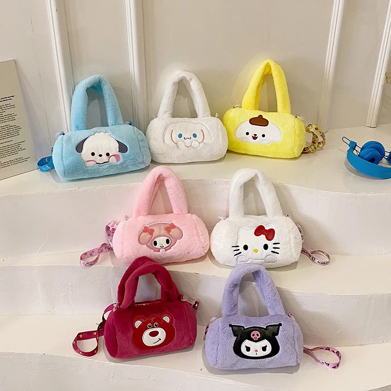 Модный детский рюкзак на плечо с изображением милого клубничного медведя