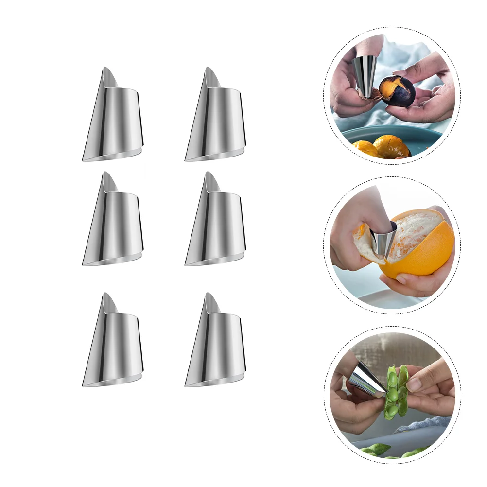 

Finger Kitchen Protector Guard Sheller Thumb Cutting Nail Seafood Chopping Steel Stainlesstools Vegetablepeeler Cover Peelers