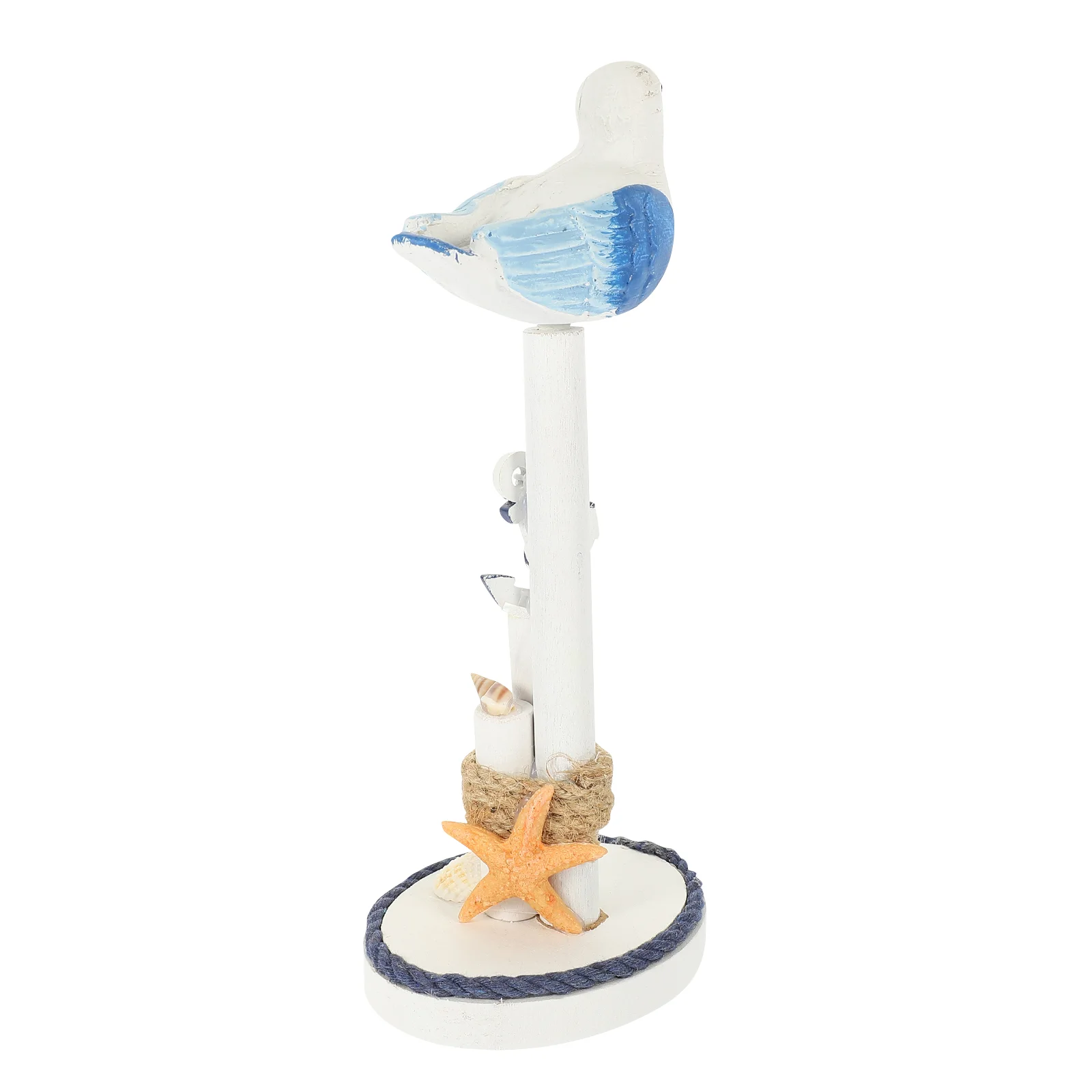 

Seagull Bird Nautical Statue Figurine Coastal Figurines Decor Wooden Wood Beach Sculpture Ornament Garden Table Ornaments Birds