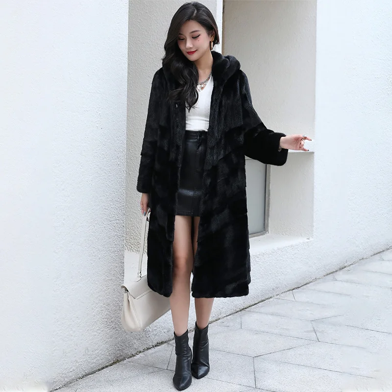 Clearance Coats Overcoat Genuine Leather Fur Mink Fur Thick Winter Formal Other Real Fur Overcoat Female Mink Coat Sd1 enlarge