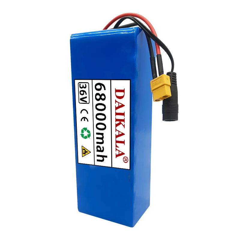 

Daikala 10S3P 36V 68000mAh XT60 500W, 42V, 68Ah, BMS, with charger, suitable for bicycles and Motorized scooter+42V charger