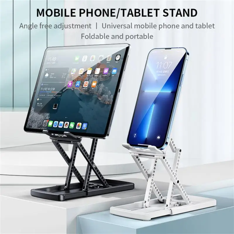 

Universal Folding Angle And Height Adjustable Mobile Phone Stand Desktop Tablet Holder Anti-slip Lifting Pull-out Bracket