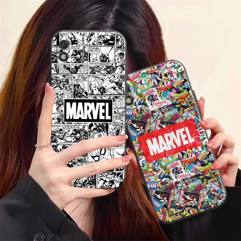 

Чехол для телефона с логотипом комиксов Marvel для Xiaomi Redmi 7 7A 8 8A 8T 9 9T 9A 9C Note 7 8 9 9S, мягкий силиконовый чехол