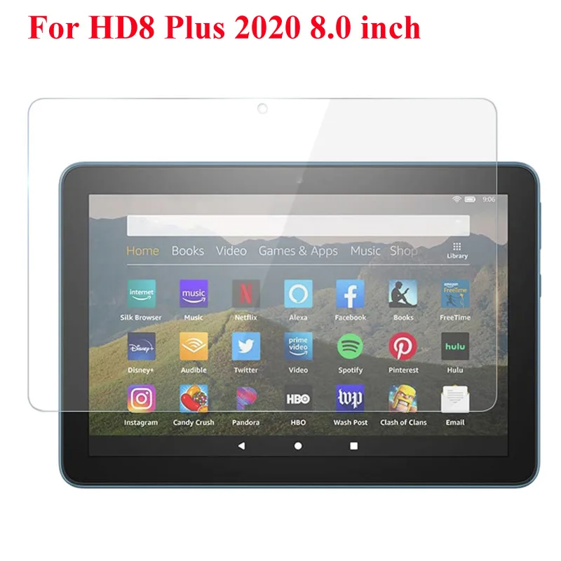 

Tempered Glass Screen Protector Cover For Fire HD8 10th Gen 2020 HD8 Plus Anti Scratch HD Eye Protection Tempered Film