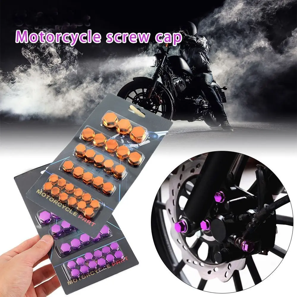 

60 шт., пластиковые цветные резьбовые крышки для мотоциклов