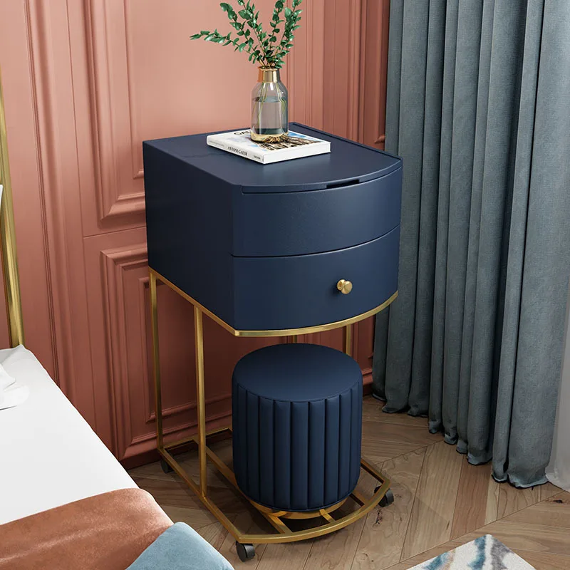 

2022 New NightstandsMakeup Table Small Apartment Bedroom Modern Simple Bedside Table Dressing Table Integrated Mini Movable Smal