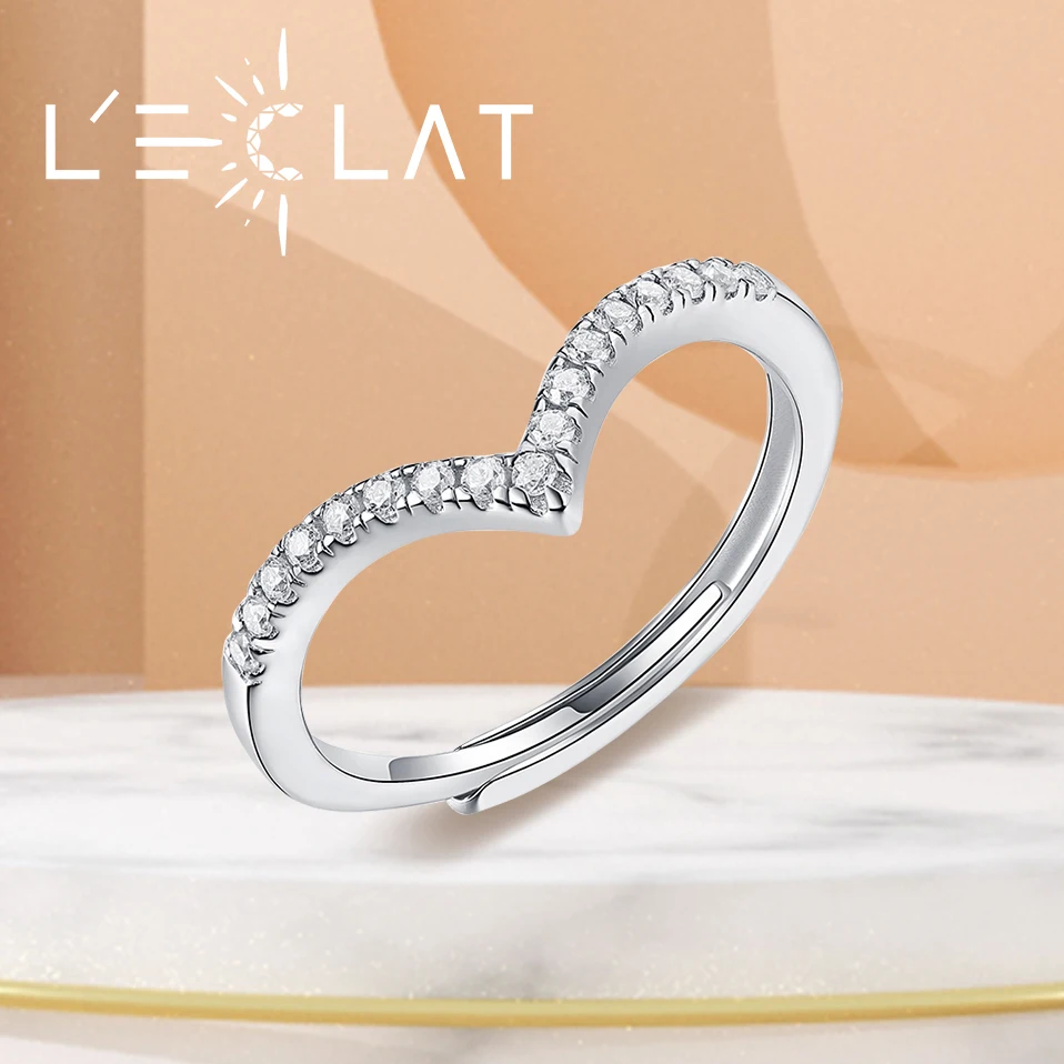 

Кольцо LECLAT женское из серебра 100% пробы, с овальным камнем