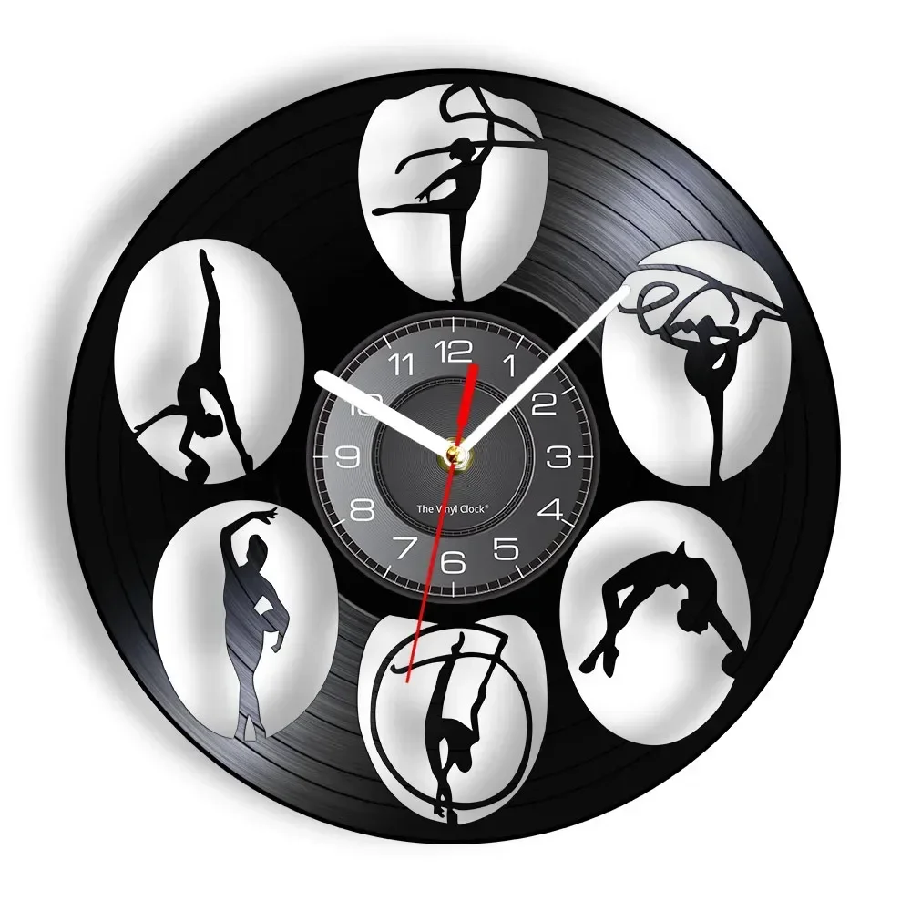 Настенные гимнастические часы wandk силуэты для девочек настенные художественные