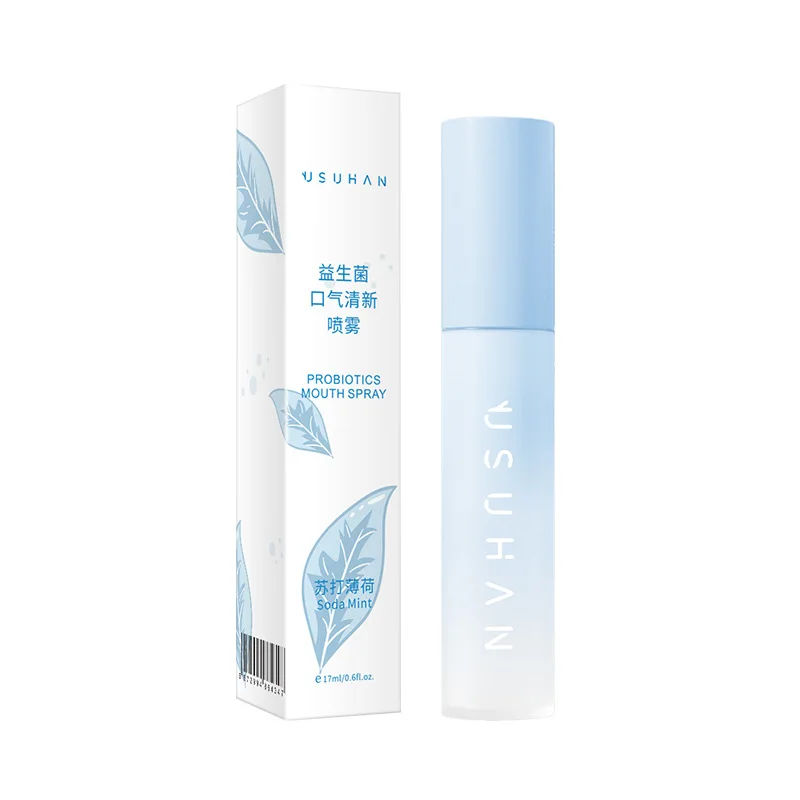 

Probiotic Breath Freshener Portable Oral Spray To Remove Bad Breath White Peach Mint Is A Refreshing and Long-lasting Fragrance