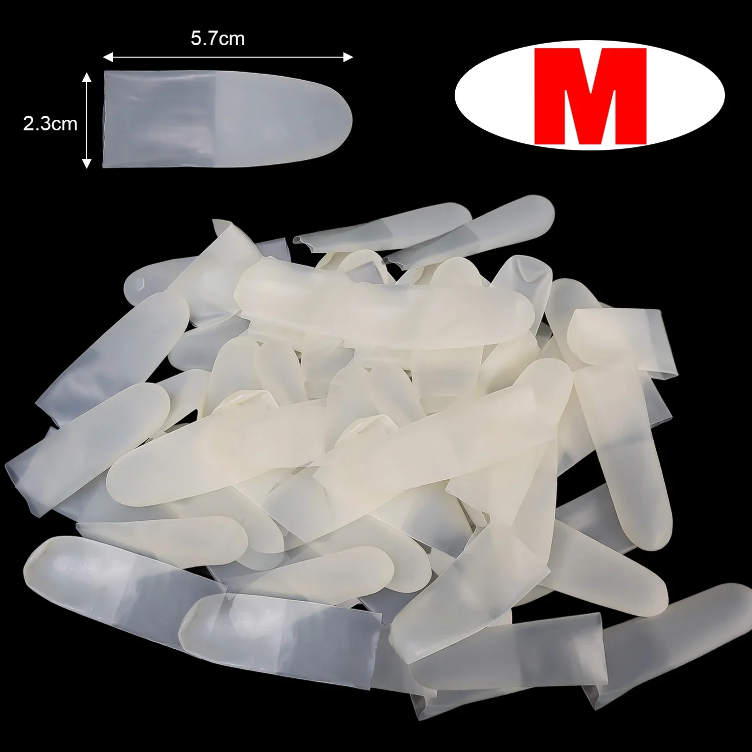 Одноразовые латексные напальчники для маникюра