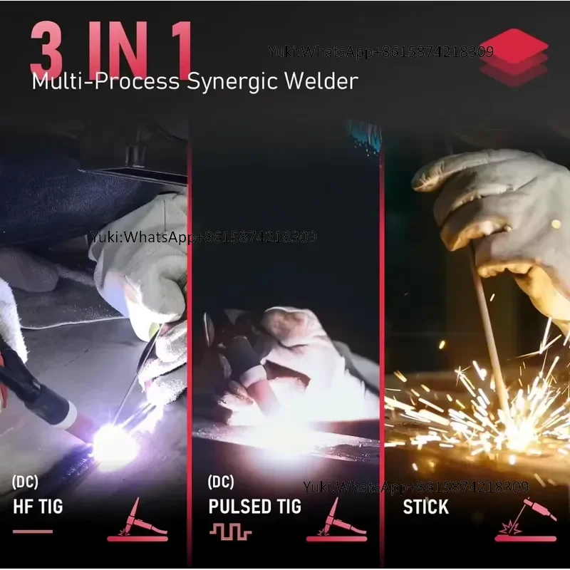 Фото Сварочный аппарат YEESTECH 205A New 205P TIG с импульсным режимом, большим LED-дисплеем, функциями Stick/DC/Pulse, двойное напряжение 220В. №2