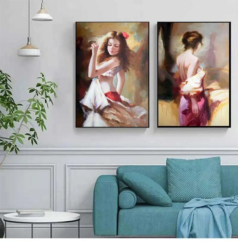 Картина по номерам Абстрактная фигура Ручная роспись маслом Рисунок на холсте