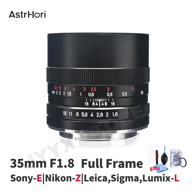 

AstrHori 35 мм F1.8 широкая диафрагма с ручным объективом с эффектом звезды для SONY E Nikon Z Leica Sigma Lumix L mount Cameras