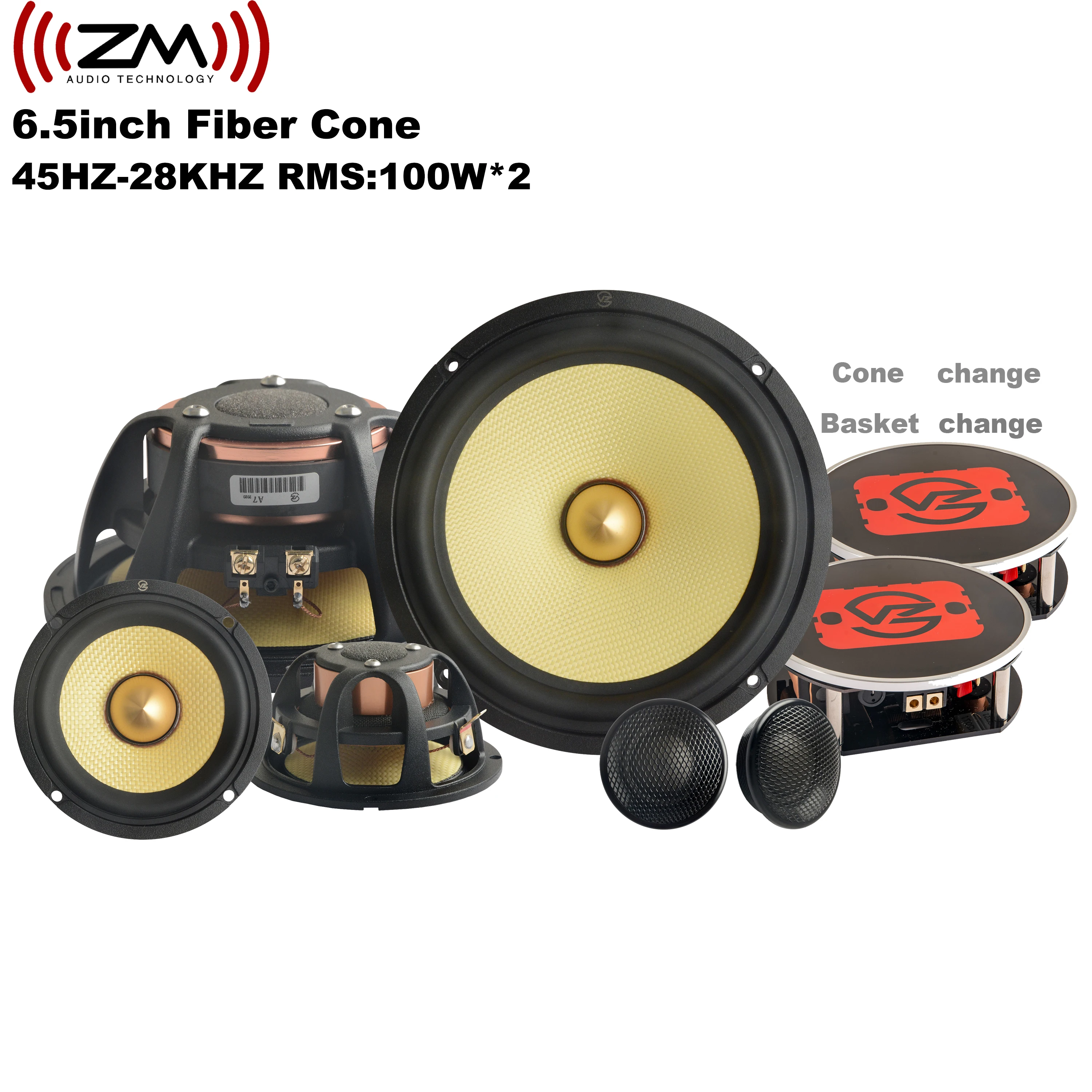 

Big Hole Heat Dissipation sound system car 2 way car tweeter speaker 6.5" car audio speaker