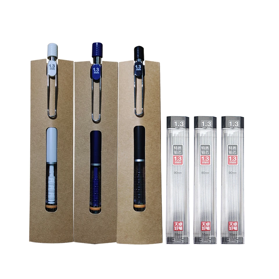 

3 шт. механический карандаш 1,3 мм 3B свинцовые стержни высококачественный автоматический карандаш для рисования эскизов офисные принадлежности Канцтовары