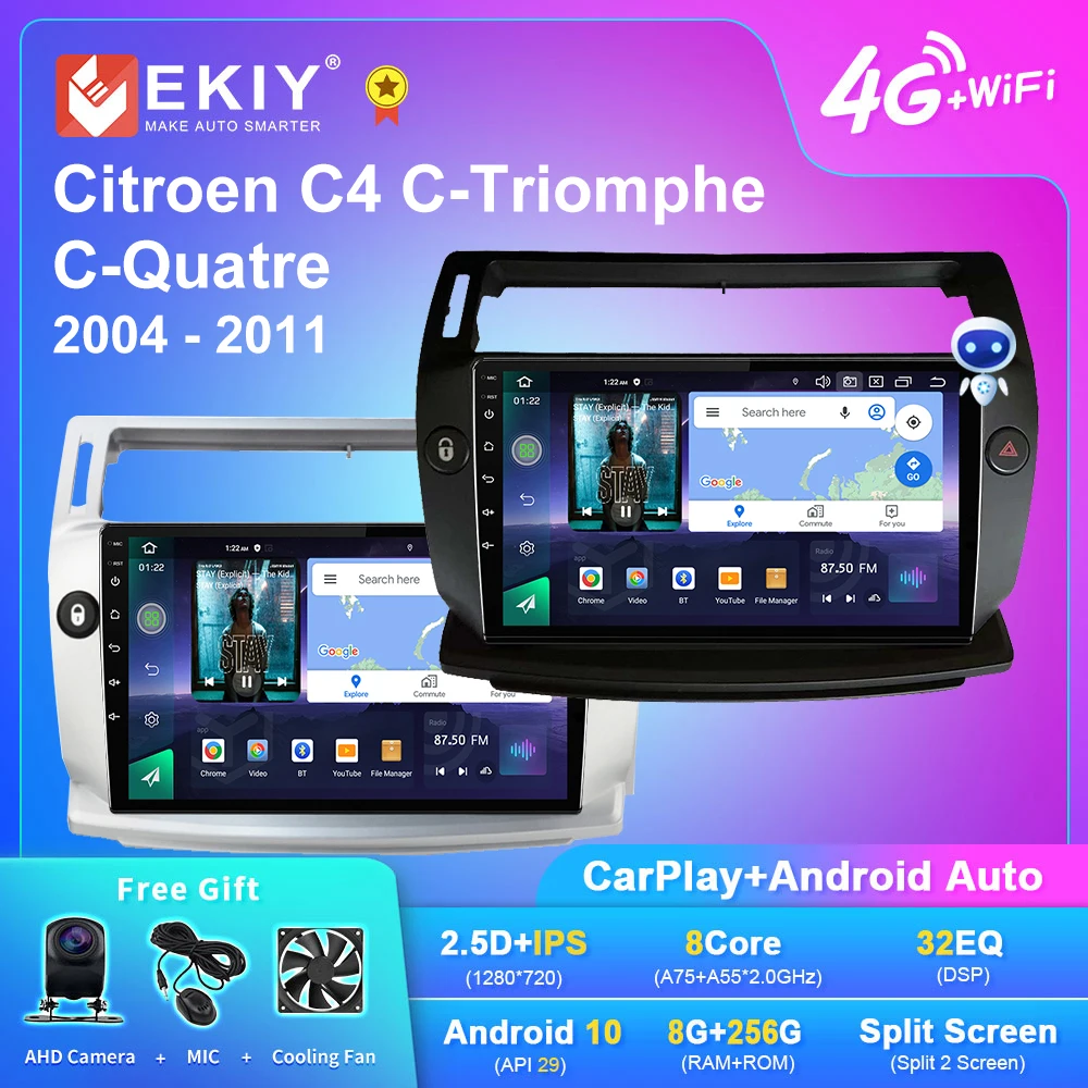 

EKIY Android Car Radio For Citroen C4 LA LC C-Triomphe C-Quatre 2004-2014 Navi GPS DSP Carplay Multimedia Player Auto Stereo DVD