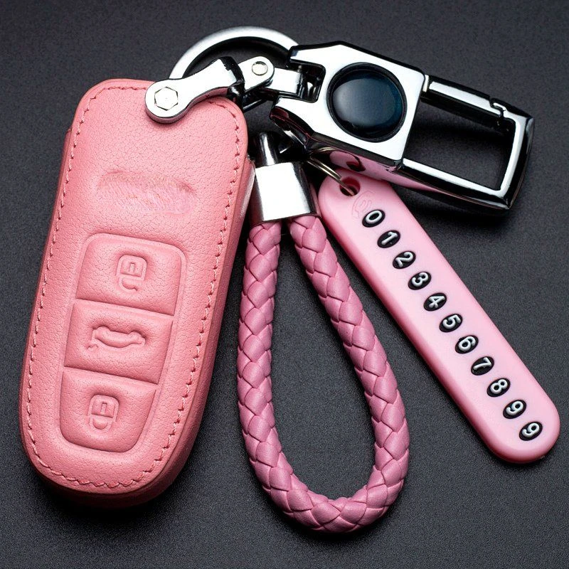 

Suitable for Audi Leather Car Key Holder Model Key Case Cover Audi
