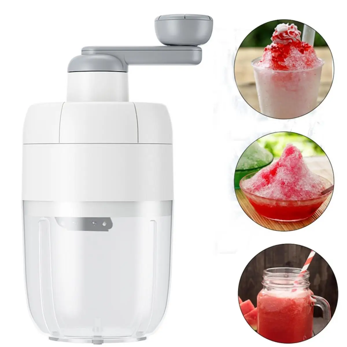 

Машинка для бритья льда, конусная машинка для снега с ручным приводом, бытовой льдогенератор с лезвием из нержавеющей стали, портативная мини-машинка для льда