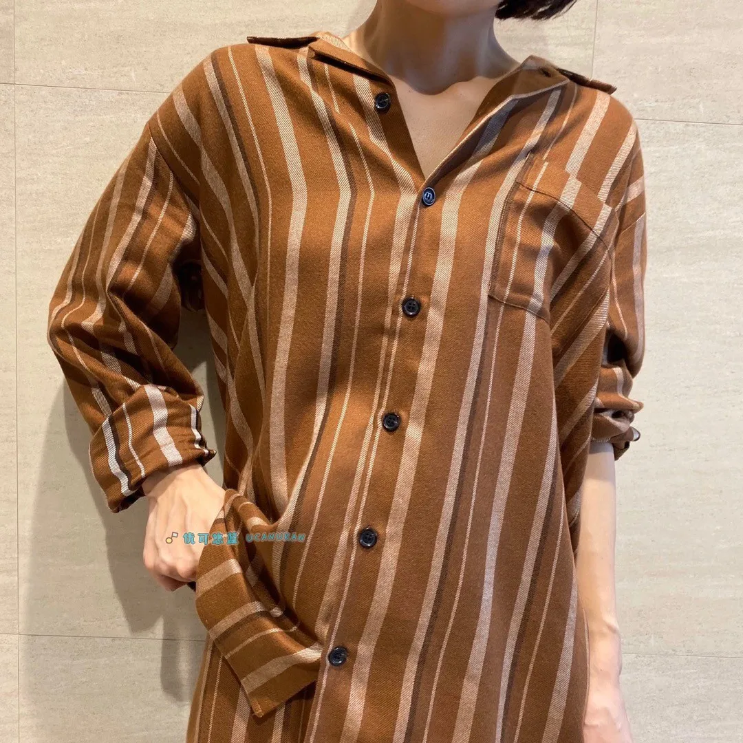 Japan Pique Original Cotton Striped Sanding Fabric Pajamas Long Sleep Wear No Gender Classic GP Lounge wear