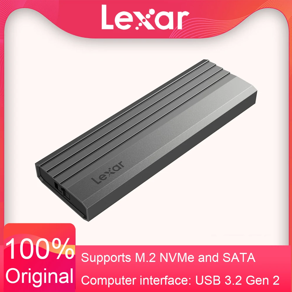 Фото Оригинальный внешний жесткий диск Lexar M.2 NVMe ssd для 2230 / 2242 / 2260 / 2280 Type C корпус USB 3,2 Gen 2 №1