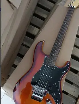 Китайская фабрика под заказ ST электрическая гитара из натурального дерева