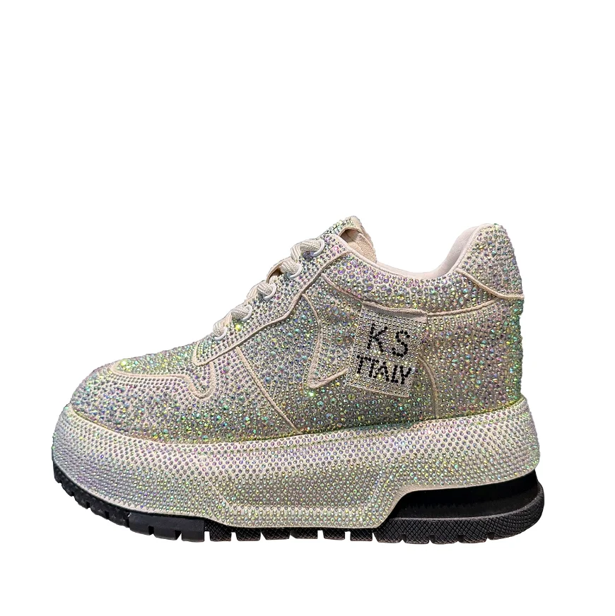 Новые бамбуки De Marca Lujo Zapatillas Blancas Con Plataforma Mujer обувь высокого качества Tenis