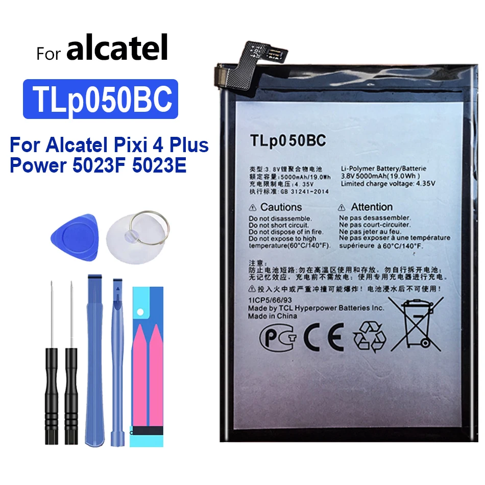 Аккумулятор TLp050BC 5000 мАч для Alcatel Pixi 4 Plus Power 5023F 5023E мобильный телефон Bateria