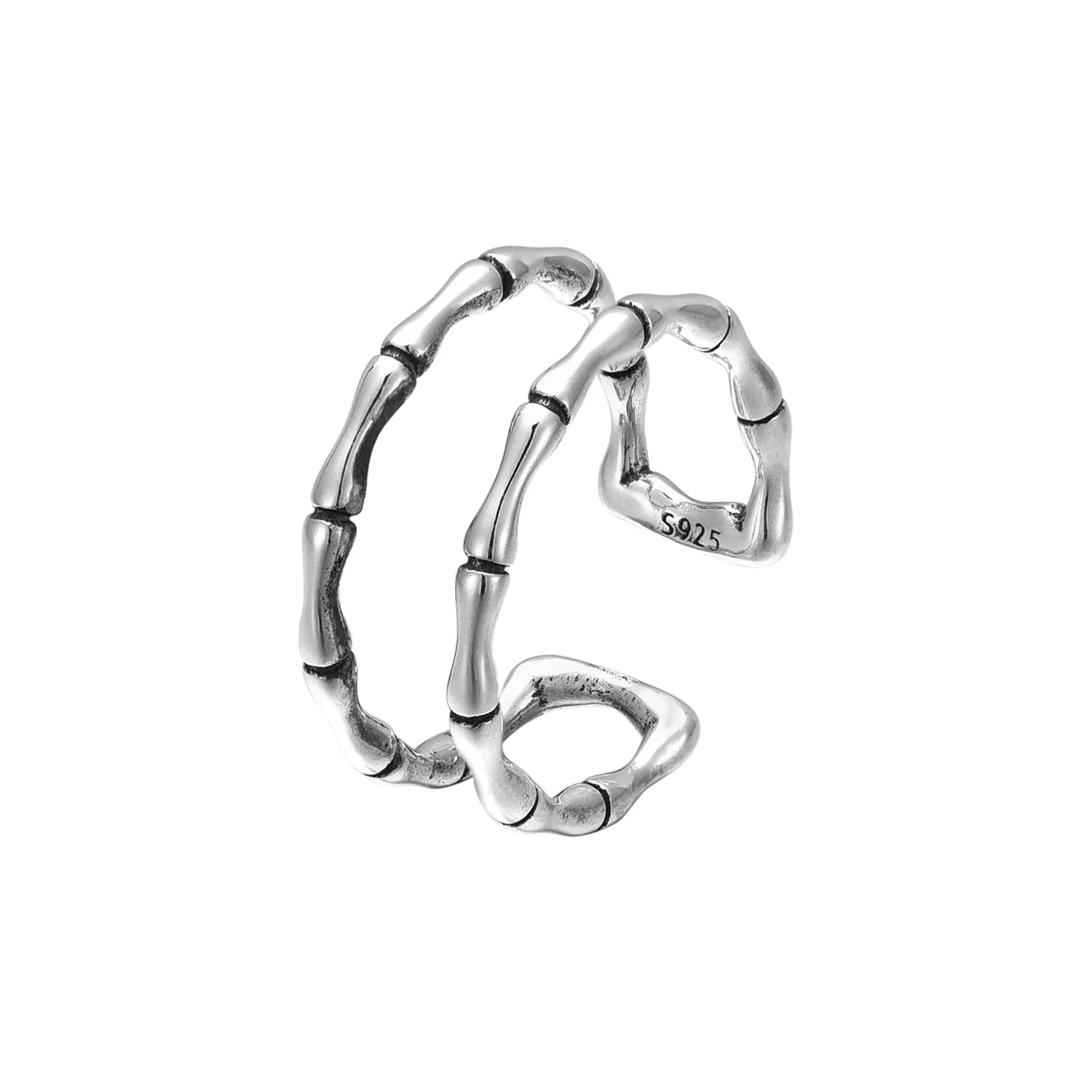 

CTR7 бамбуковые Регулируемые кольца в форме сердца, позолоченные ювелирные изделия, Роскошный аксессуар