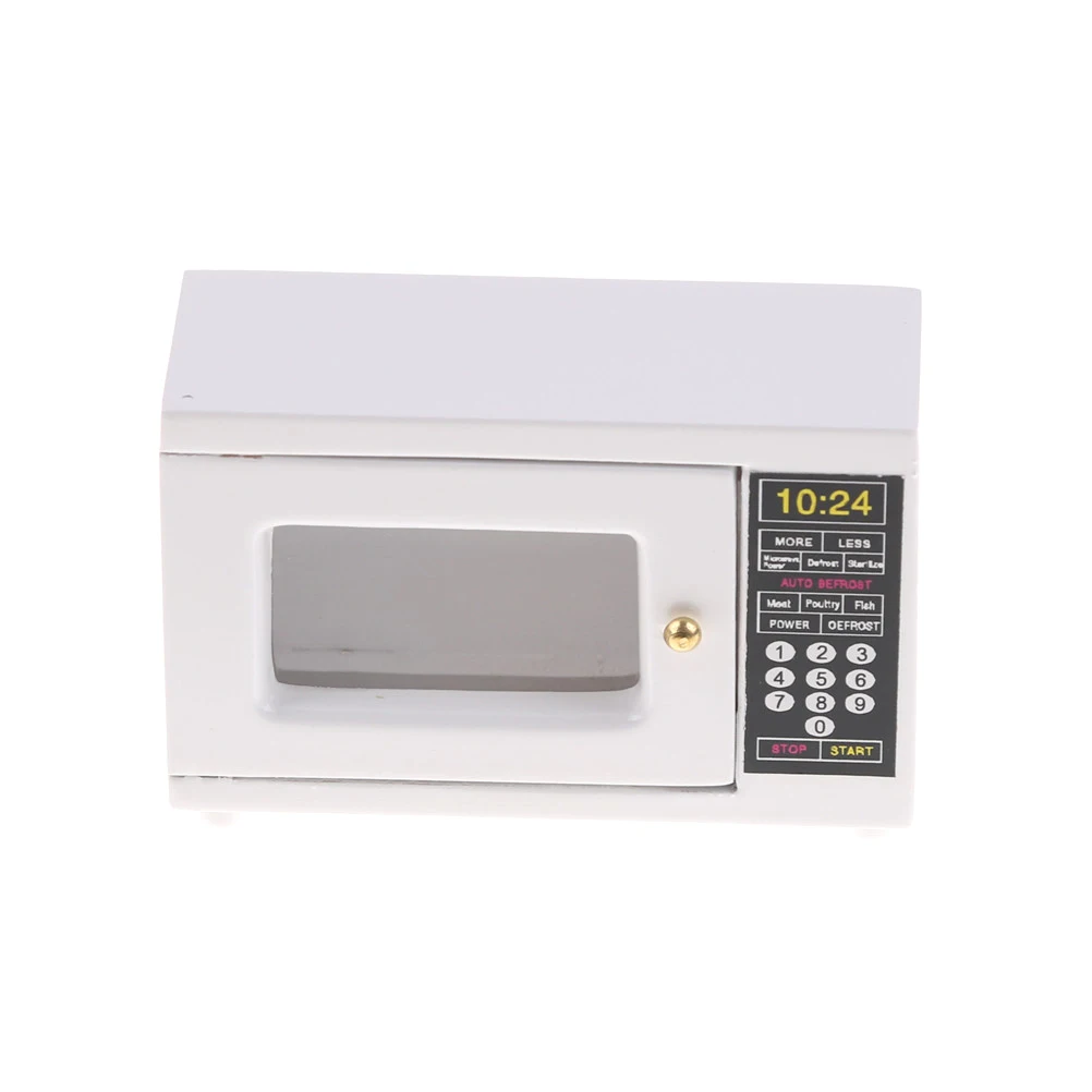 

1:12 Miniature White Microwave Oven Dollhouse Kitchen Accessories
