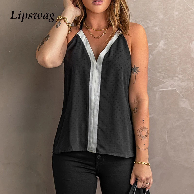 

Женский однотонный жилет с V-образным вырезом, без рукавов