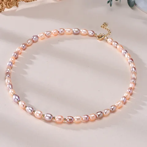 Серебряное жемчужное ожерелье HENGSHENG