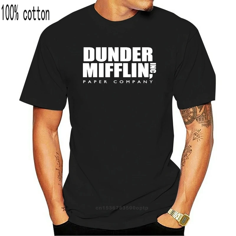 

Футболка Dunder Mifflin с надписью Paper Company-забавная офисная футболка Scranton PA Мужская футболка 100% хлопок рубашки с принтом Топ Футболка