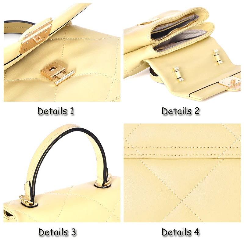 Autumn and Winter 2022 New Bag Women's Shoulder Bag Premium Handbag Leather Fashion Commuter Rhombic Small Square Bag
