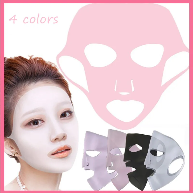 

4 Colors Reusable Silicone Face Mask Double Absorption Anti Acne Whitening Skin Care Moisturizing Ear Fixed for Women