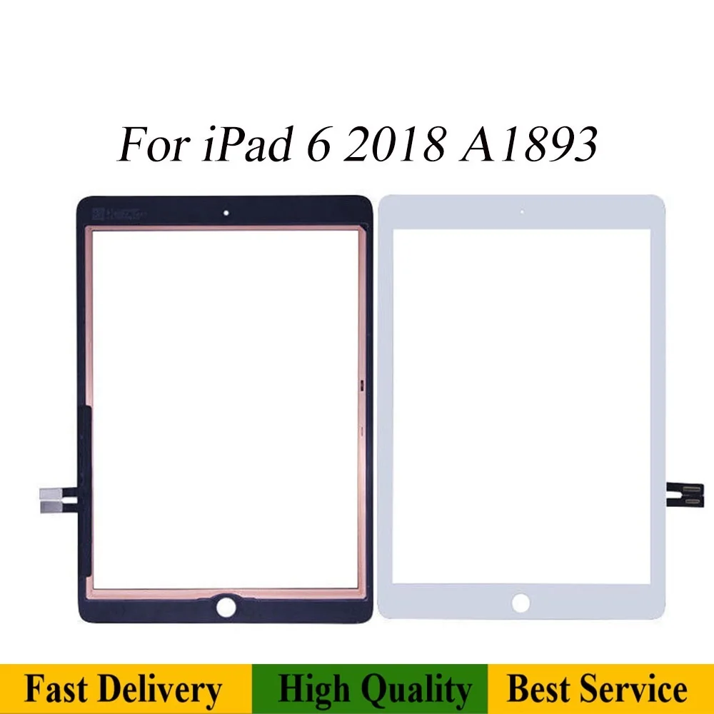 

2023 10 шт. сменная сенсорная панель для iPad 6 2018 A1893 6th 9,7 Gen A1954 сенсорный экран дигитайзер Переднее внешнее стекло с