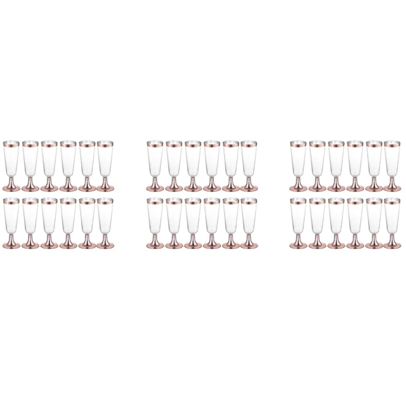 

36X Свадебные бокалы для шампанского, креативные одноразовые Свадебные чашки, бокалы для шампанского, цвет розового золота