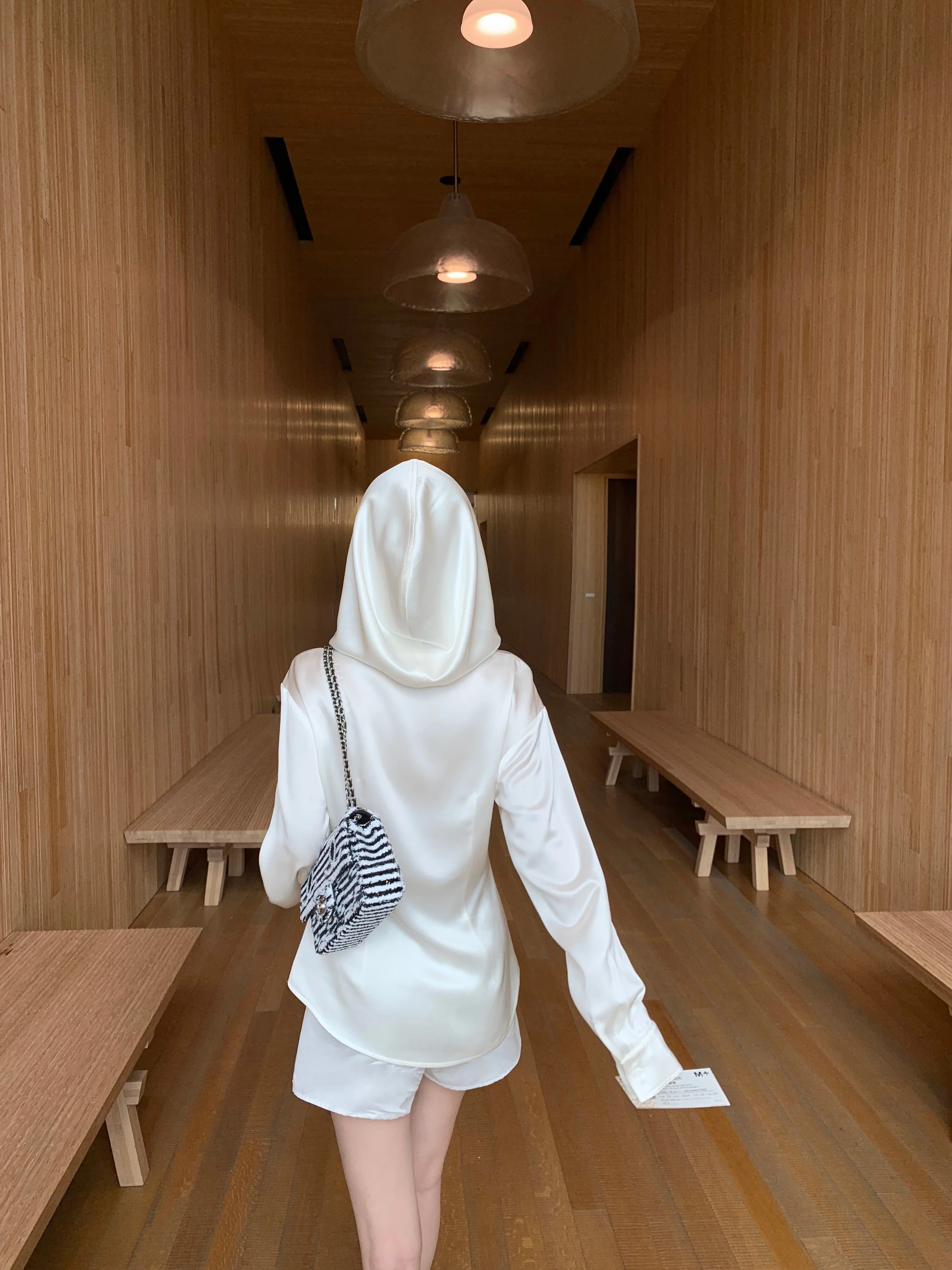 Chicyou [Lux Series Old Money Casual] Real Acetate Hood Shirts Temperament Casual Sun Protection Outerwear