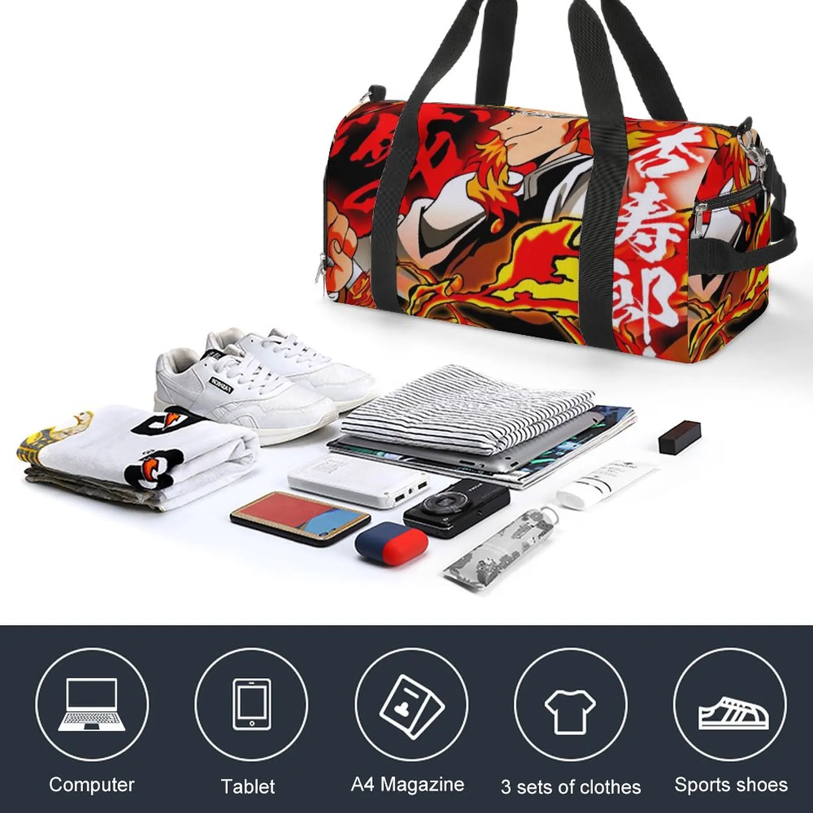 Сумка для спортзала спортивная сумка с туфлями рассекающая демонов аниме