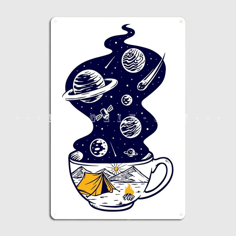 

Space Coffee Metal Sign Club Pub Garage Classic Plaques Tin Sign Posters