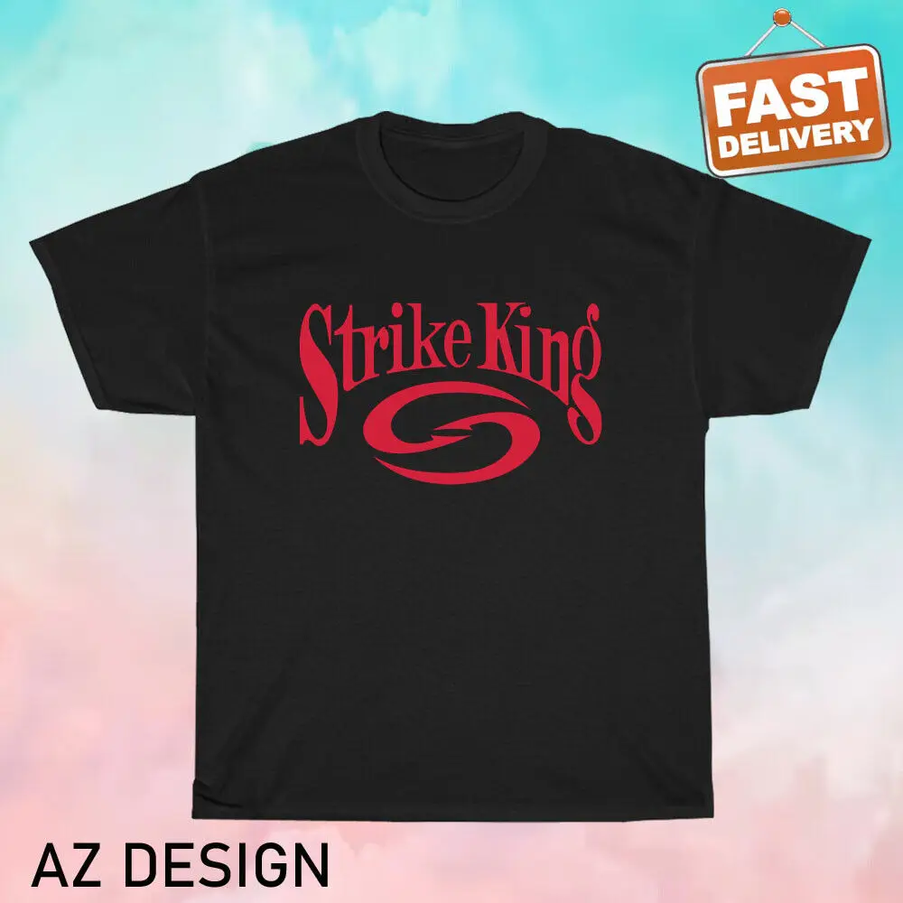 Новая футболка с логотипом Strike King для рыбалки Забавный размер от S до 5XL