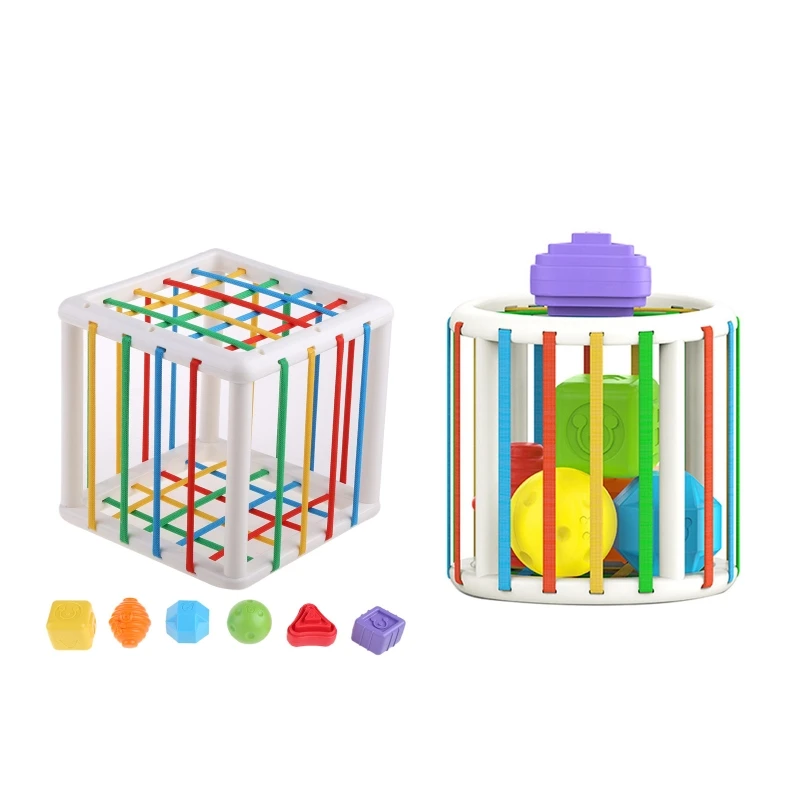 

Shape Sorting Toy Education Toy Learning Toy Sensory Stacking Block Cube Toy